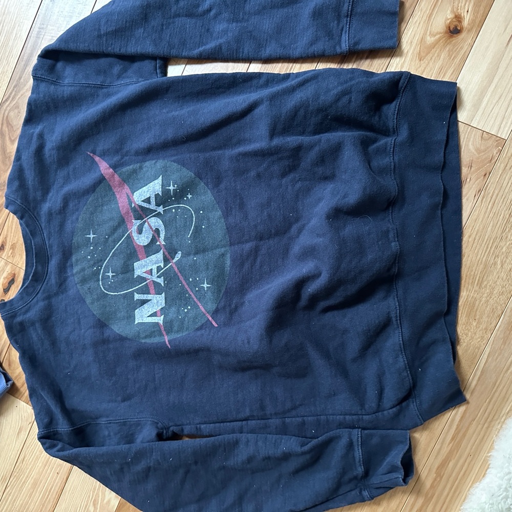 Tultex Blue NASA Sweatshirt Long Sleeve Pullover